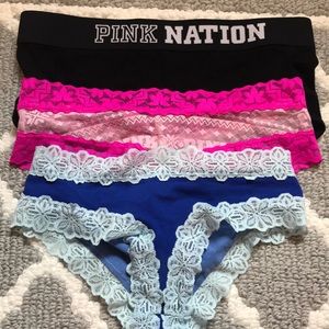 Bundle of three NEVER WORN Pink panties